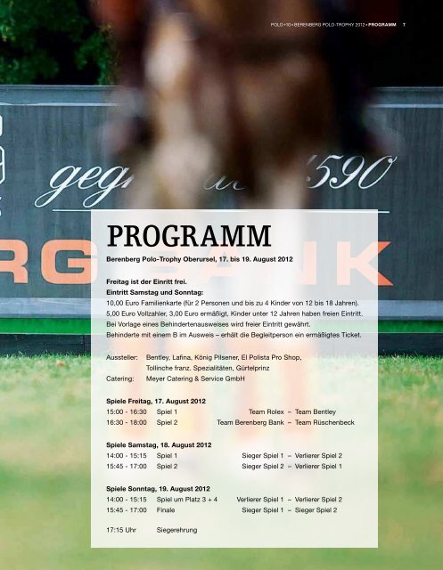 Berenberg Polo-Trophy 2012 (PDF) - Polo+10 Das Polo-Magazin