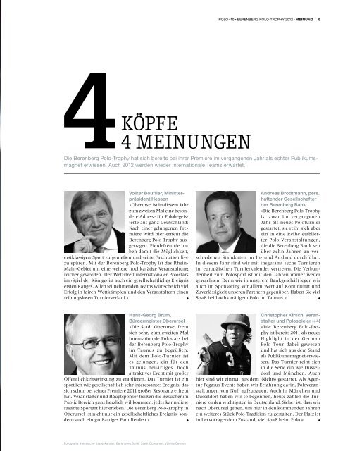 Berenberg Polo-Trophy 2012 (PDF) - Polo+10 Das Polo-Magazin