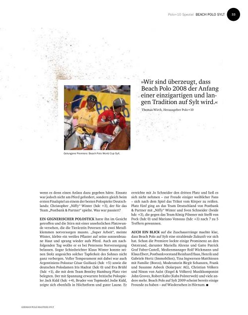 German - Polo+10 Das Polo-Magazin