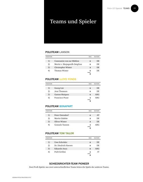 German - Polo+10 Das Polo-Magazin