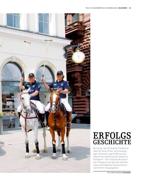 Bucherer Polo Cup Berlin 2012 (PDF) - Polo+10 Das Polo-Magazin