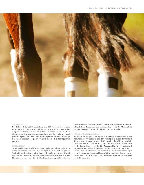 Bucherer Polo Cup Berlin 2012 (PDF) - Polo+10 Das Polo-Magazin