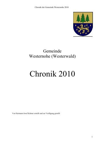Kraemer_Chron_2010.pdf - Gemeinde Westernohe