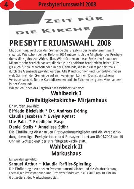 GEMEINDE Brief