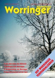 MIT WORRINGER TERMINKALENDER - Worringen