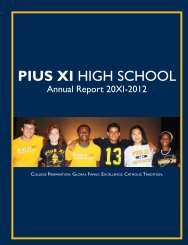 annual report 20xi/2012 - Pius XI High School