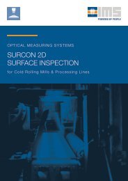 surcon 2D Surface Inspection for Cold Rolling Mills & Processing Lines