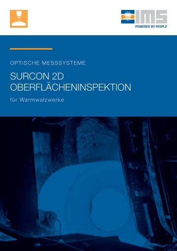 surcon 2D Oberflächeninspektion für Warmwalzwerke