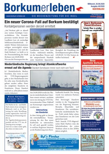 30.09.2020 / Borkumerleben - Die Wochenzeitung