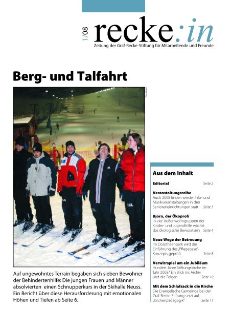 recke:in - Das Magazin der Graf Recke Stiftung Ausgabe 1/2008