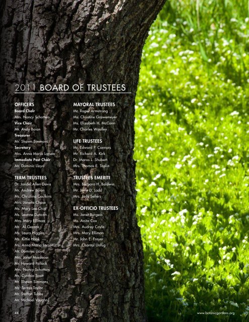 2011 ANNUAL REPORT - Denver Botanic Gardens