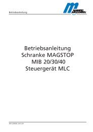 Betriebsanleitung Schranken MIB - Electro Automation