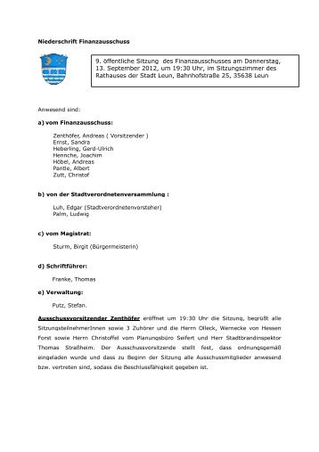 13.09.2012 - Stadt Leun