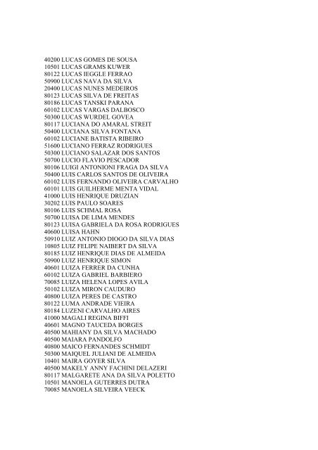 Processo seletivo 2011/2 - VESTIBULAR Campus ... - clicRBS