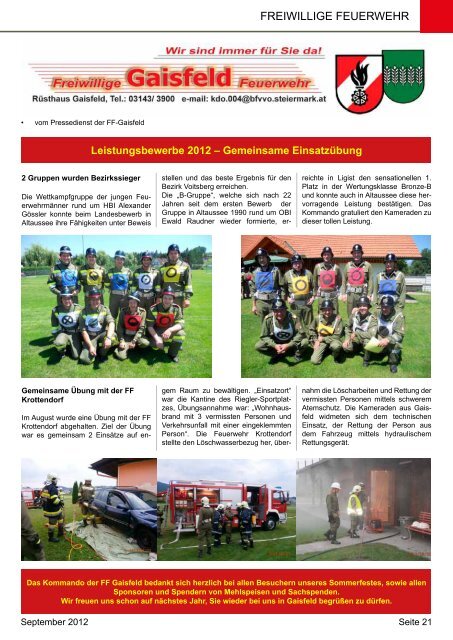 Gemeindezeitung September 2012 - Gemeinde Krottendorf-Gaisfeld