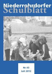 Schulblatt Niederrohrdorf - Schule Niederrohrdorf