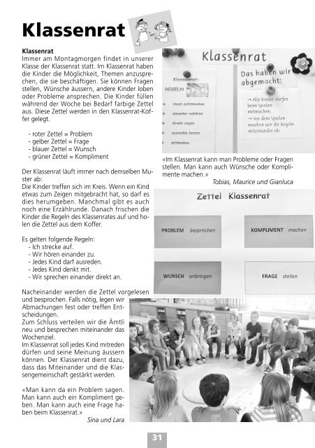 Schulblatt Niederrohrdorf - Schule Niederrohrdorf