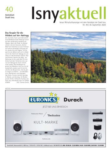 Isny Aktuell 30.09.2020