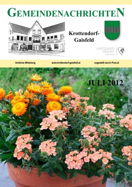 Gemeindezeitung Juli 2012 - Gemeinde Krottendorf-Gaisfeld