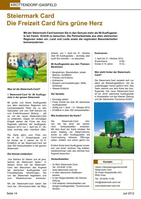 Gemeindezeitung Juli 2012 - Gemeinde Krottendorf-Gaisfeld