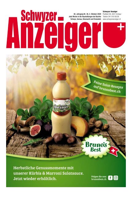 Schwyzer Anzeiger – Woche 40 – 2. Oktober 2020
