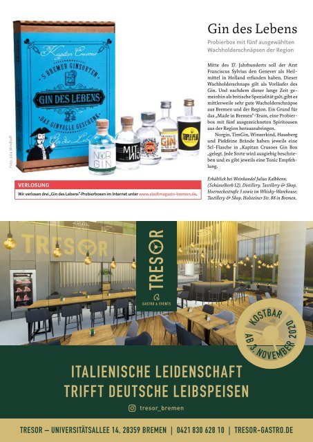 STADTMAGAZIN Bremen Oktober 2020