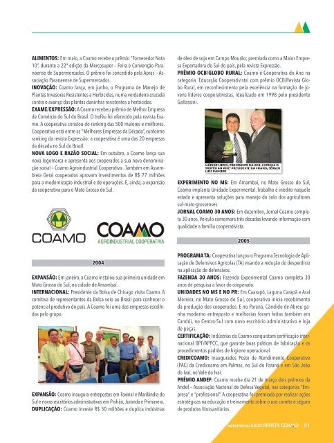 Revista Coamo Edição de Setembro de 2020