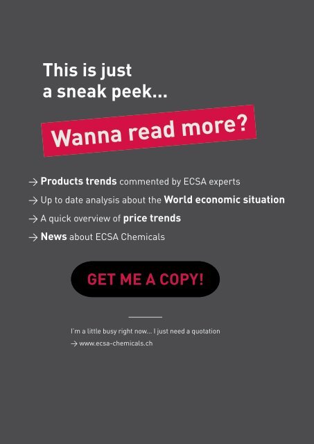ECSA Trade Industrial Chemicals | Market report preview 10.2020