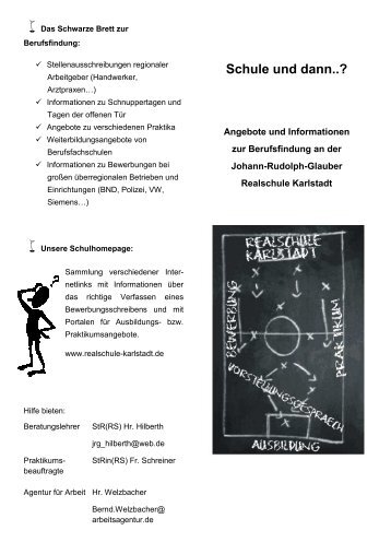 Schule und dann..? - Johann-Rudolph-Glauber Realschule