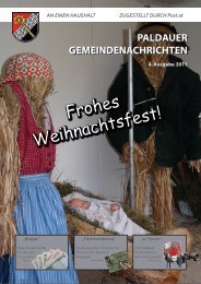 2011 Ausgabe 4: Weihnachtsausgabe - Marktgemeinde Paldau