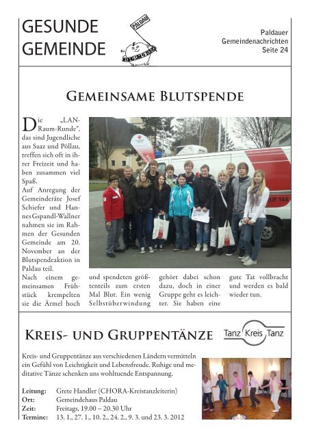 2011 Ausgabe 4: Weihnachtsausgabe - Marktgemeinde Paldau