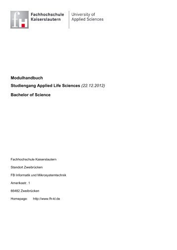 Modulhandbuch Studiengang Applied Life Sciences - FHInfo ...