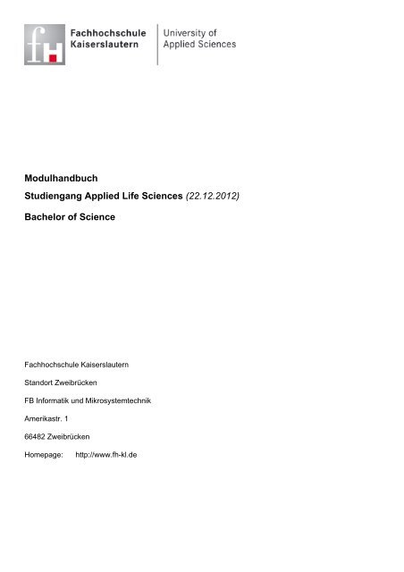 Modulhandbuch Studiengang Applied Life Sciences - FHInfo ...