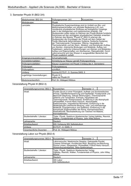 Modulhandbuch Studiengang Applied Life Sciences - FHInfo ...