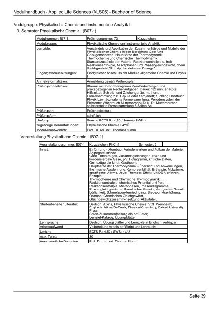 Modulhandbuch Studiengang Applied Life Sciences - FHInfo ...