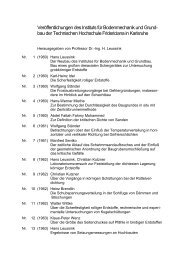 Veröffentlichungen des Instituts für Bodenmechanik und Grund ... - IBF