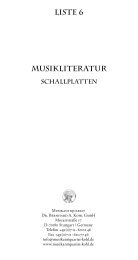 liste 6 musikliteratur - Musikantiquariat Dr. Bernhard A. Kohl GmbH