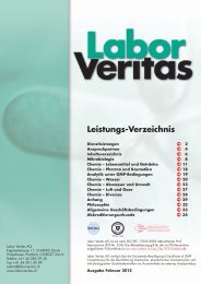 Leistungs-Verzeichnis - Labor Veritas