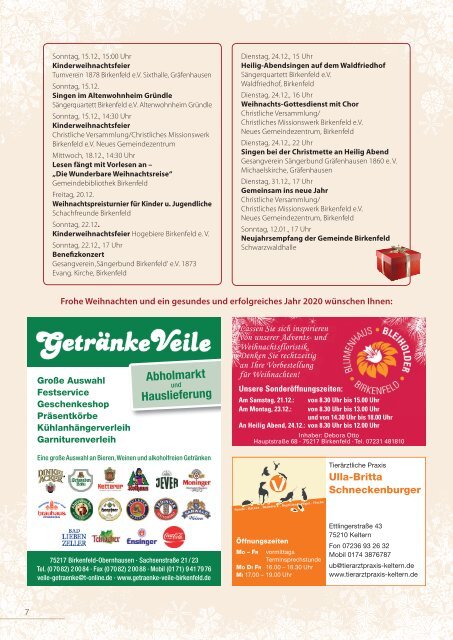 Weihnachtszeitung Birkenfeld 2019