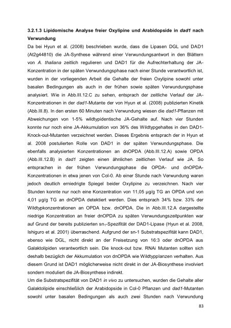 Arabidopsis thaliana - OPUS - Universität Würzburg