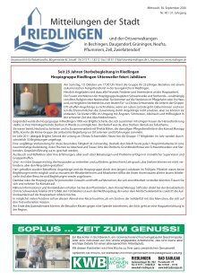 Amtliches Mitteilungsblatt Riedlingen 30.09.2020