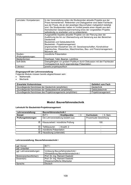 MODULHANDBUCH - Fachschaft Bauingenieurwesen RWTH Aachen