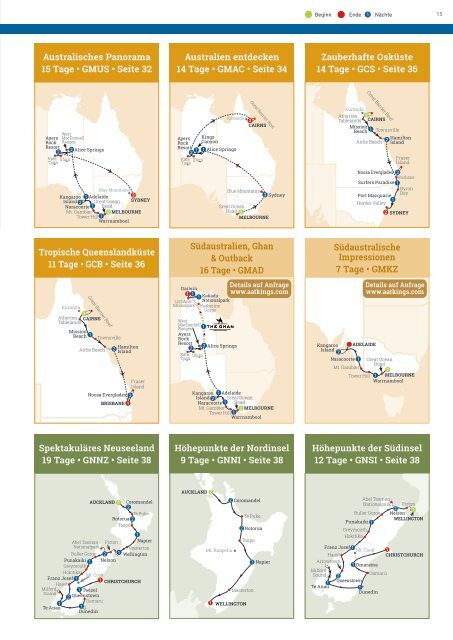 AAT Kings Gruppenreisen & Kurztouren in Australien und Neuseeland 2021/22