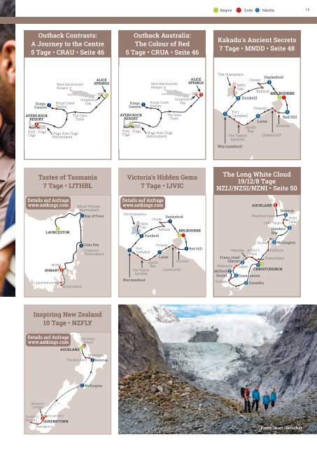 AAT Kings Gruppenreisen & Kurztouren in Australien und Neuseeland 2021/22