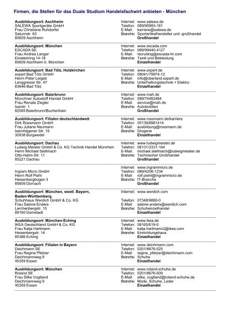 Liste Als Pdf Datei Akademie Handel