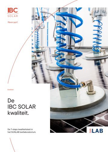 IBC SOLAR KWALITEIT