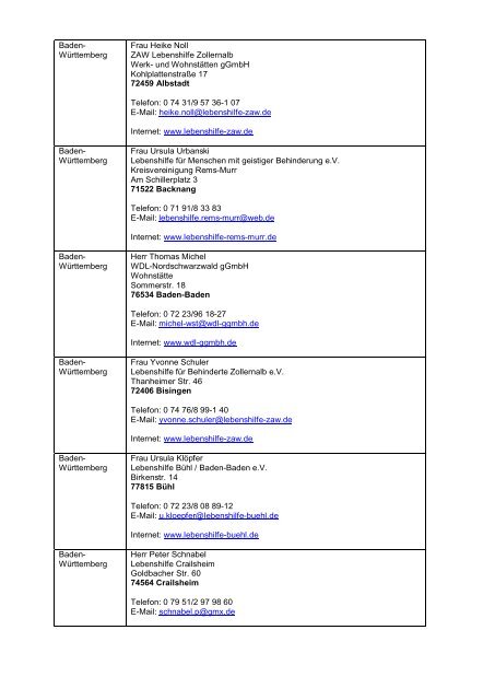 Netzwerkliste (pdf - 108.6 KB) - Lebenshilfe-aktiv