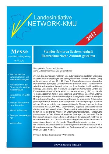 Standortfaktoren Sachsen-Anhalt Unternehmerische ... - Network KMU