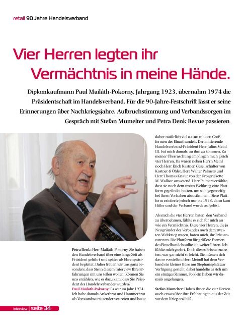 retail 1/2011: 90 Jahre Handelsverband