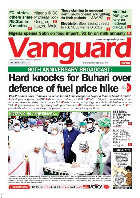 02102020 - Hard knocks for Buhari over defence of fuel price hike